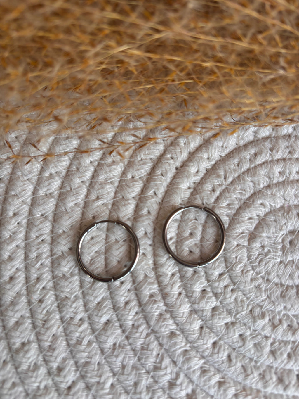 Créoles rondes 22 mm - fil 2 mm - Acier Inoxydable