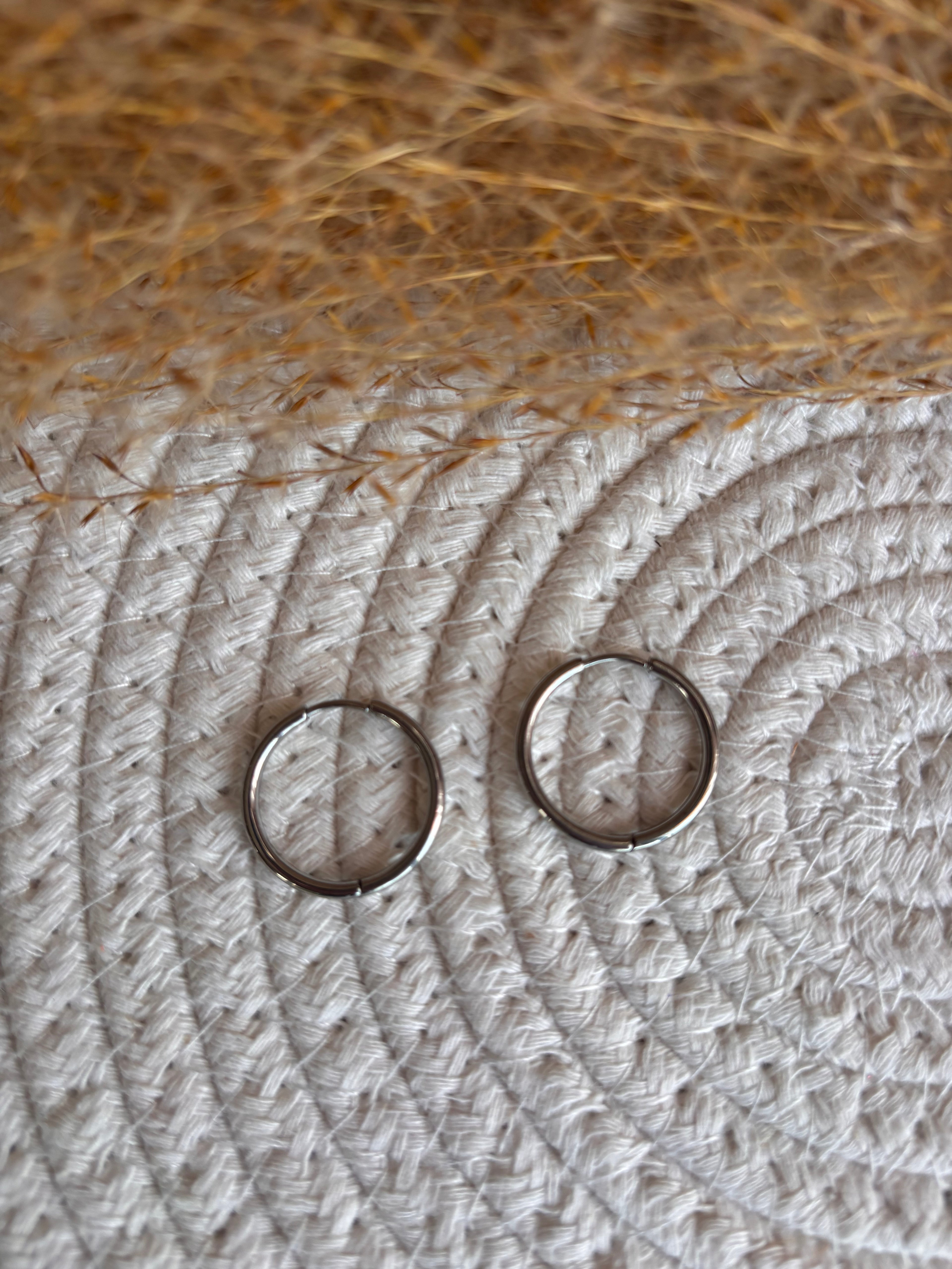 Créoles rondes 22 mm - fil 2 mm - Acier Inoxydable