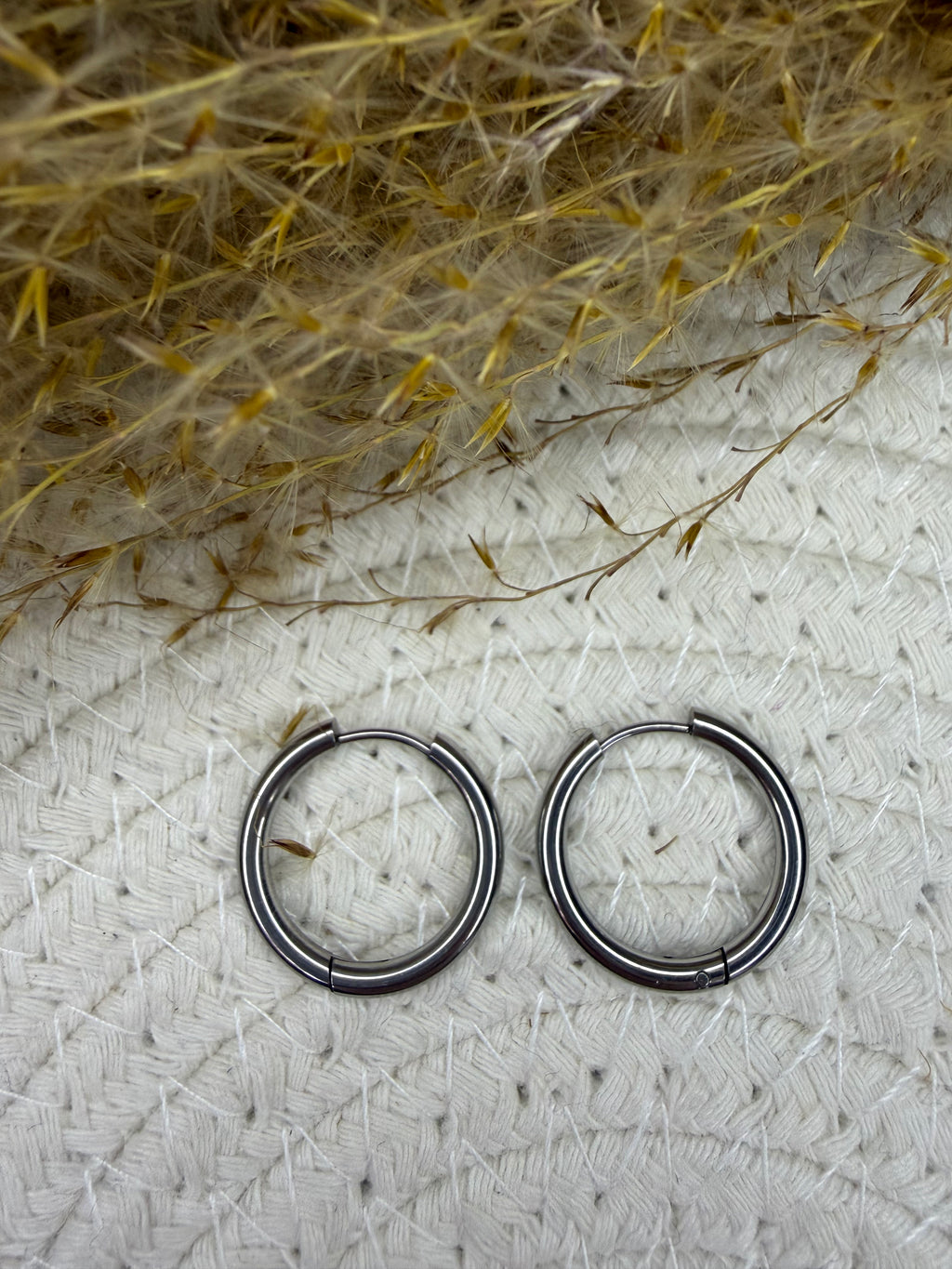 Créoles rondes 20mm - fil 2 mm - Acier Inoxydable