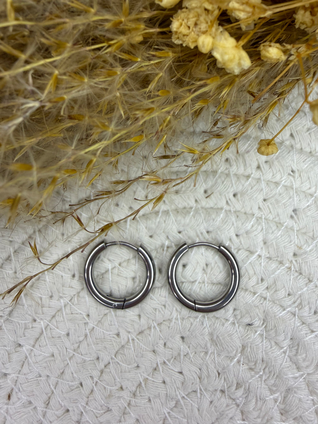 Créoles rondes 16 mm - fil 2 mm - Acier Inoxydable - compatibles petites pampilles