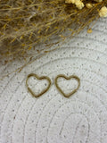 Créoles coeur 20mm - fil 2 mm - Acier Inoxydable